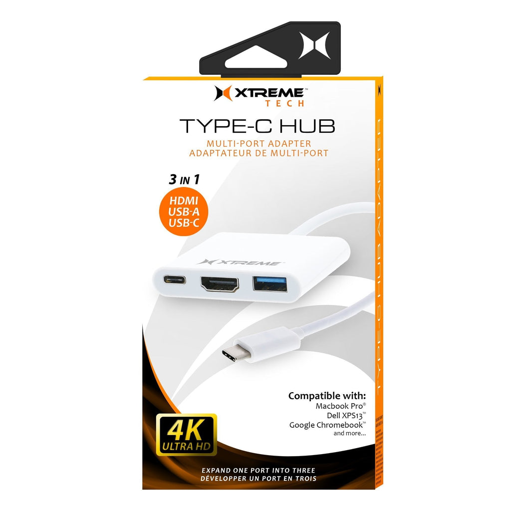 XT - 3-in-1 Type-C Hub Multi-Port Adapter