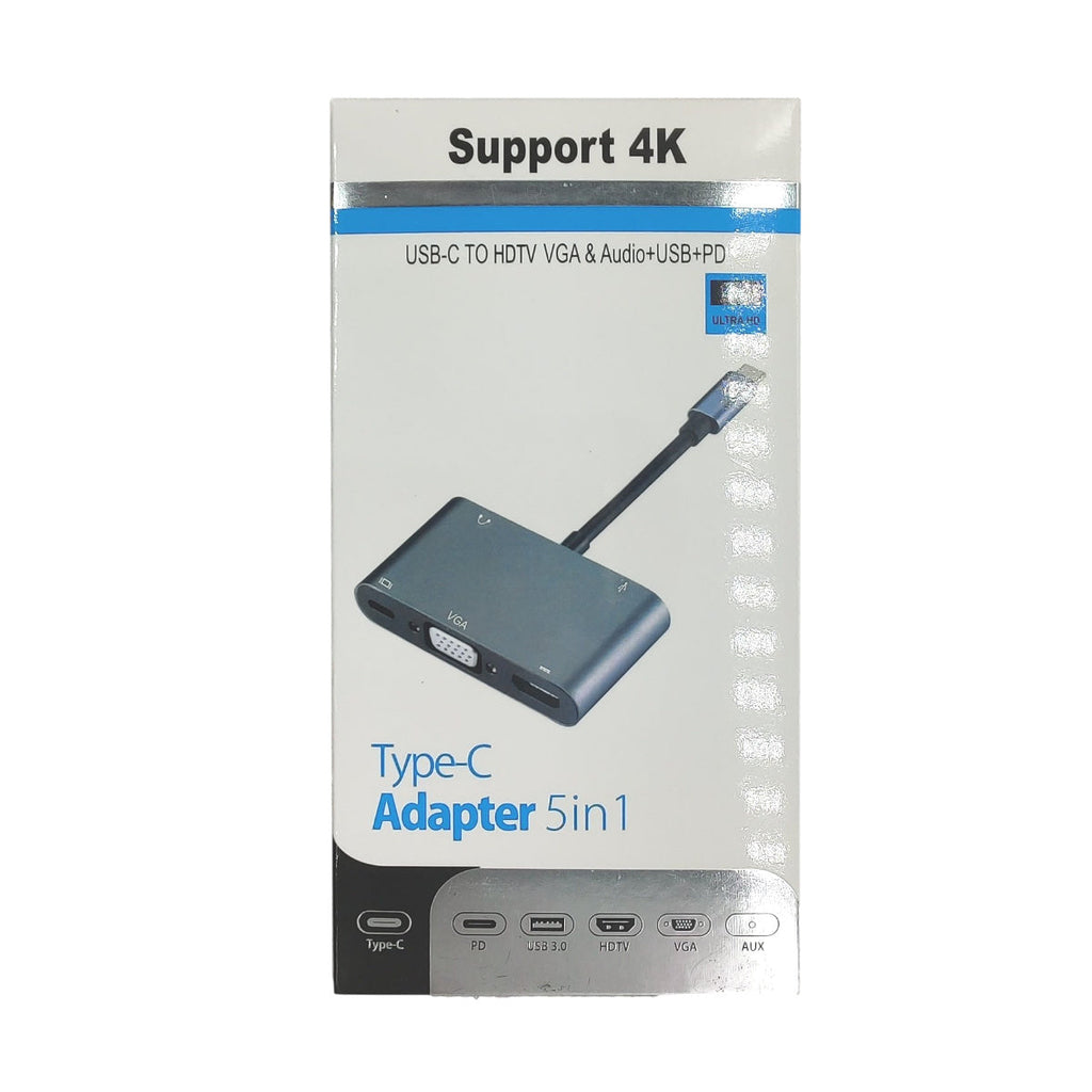 Type-C 5 in 1 Adapter w/VGA (BYL-2002)