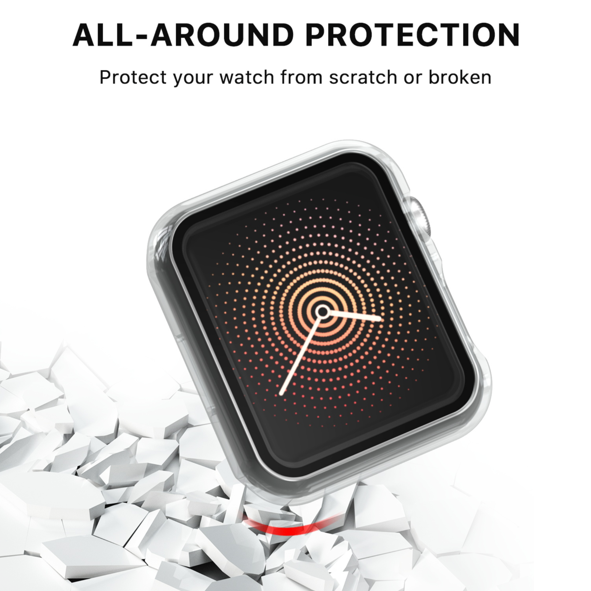 MB - Fusion Protector Case For Apple Watch 7/8/9 45MM - Transparent Clear
