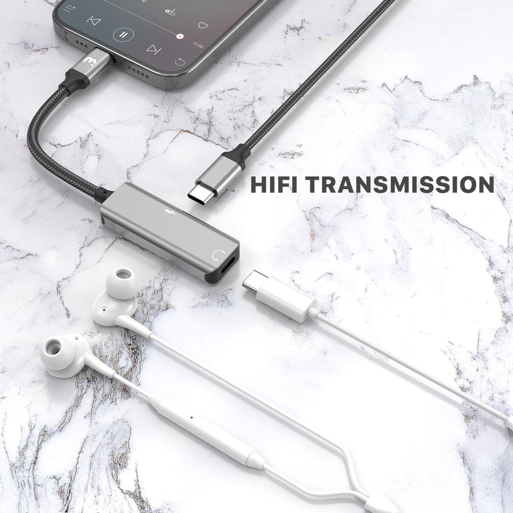 MB - Pro USB-C To Dual USB-C Splitter(Audio And 60W Pd Charger Adapter) -K