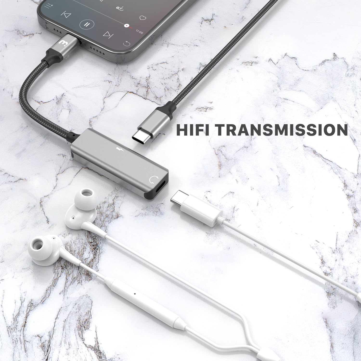 MB - Pro USB-C To Dual USB-C Splitter(Audio And 60W Pd Charger Adapter) -K