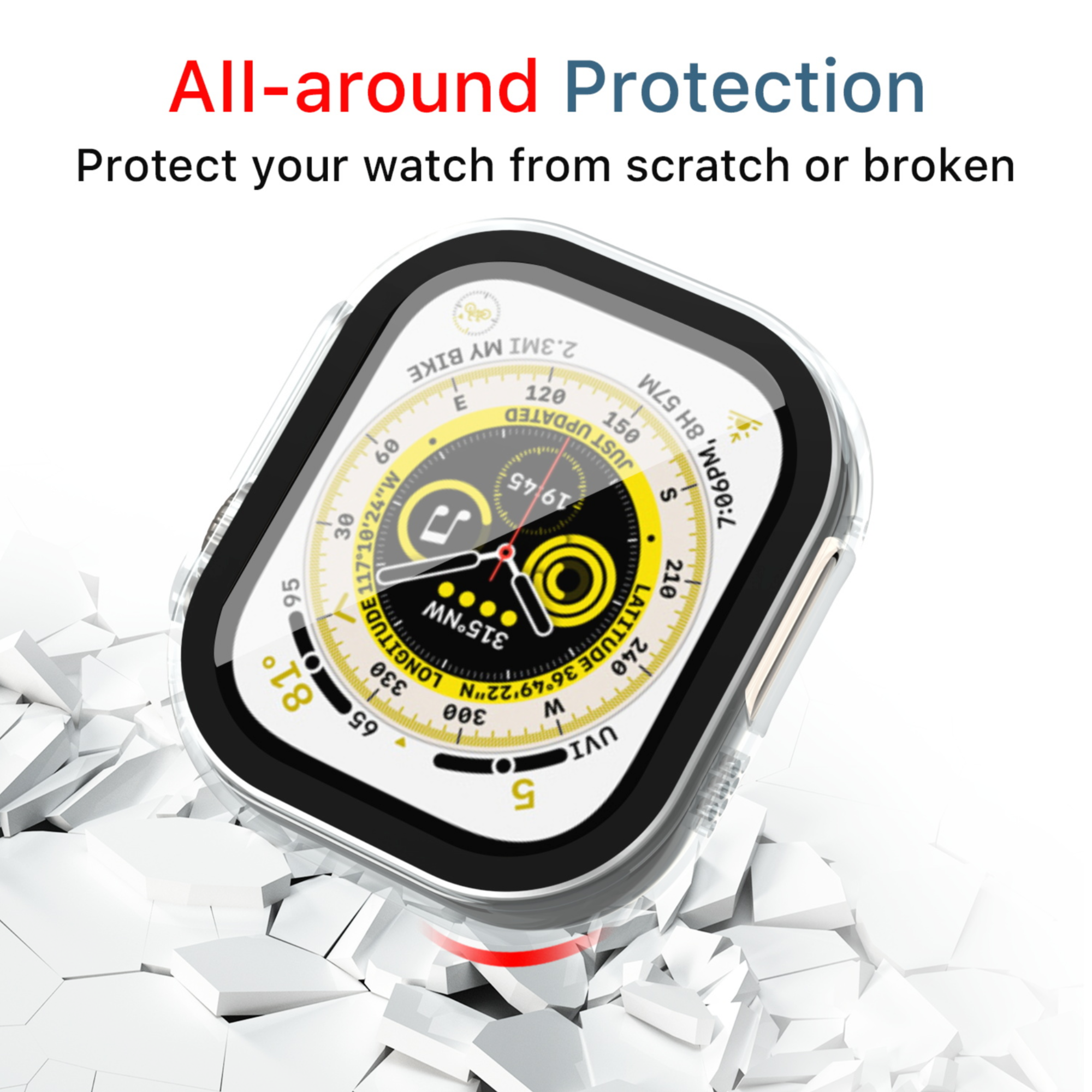 MB - Apple Watch Ultra 49MM Protector Case- Transparent Clear