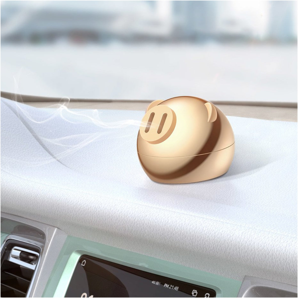 BS - Little Fragrant Pig Fragrance Holder - Gold