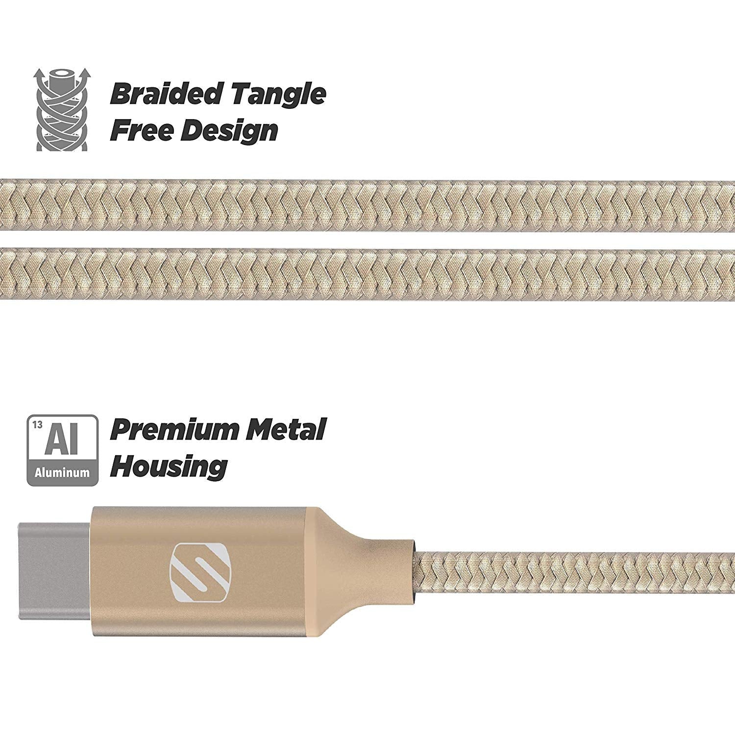 SS - Strikeline Premium USB-C to USB-C Braided Cable (4ft)