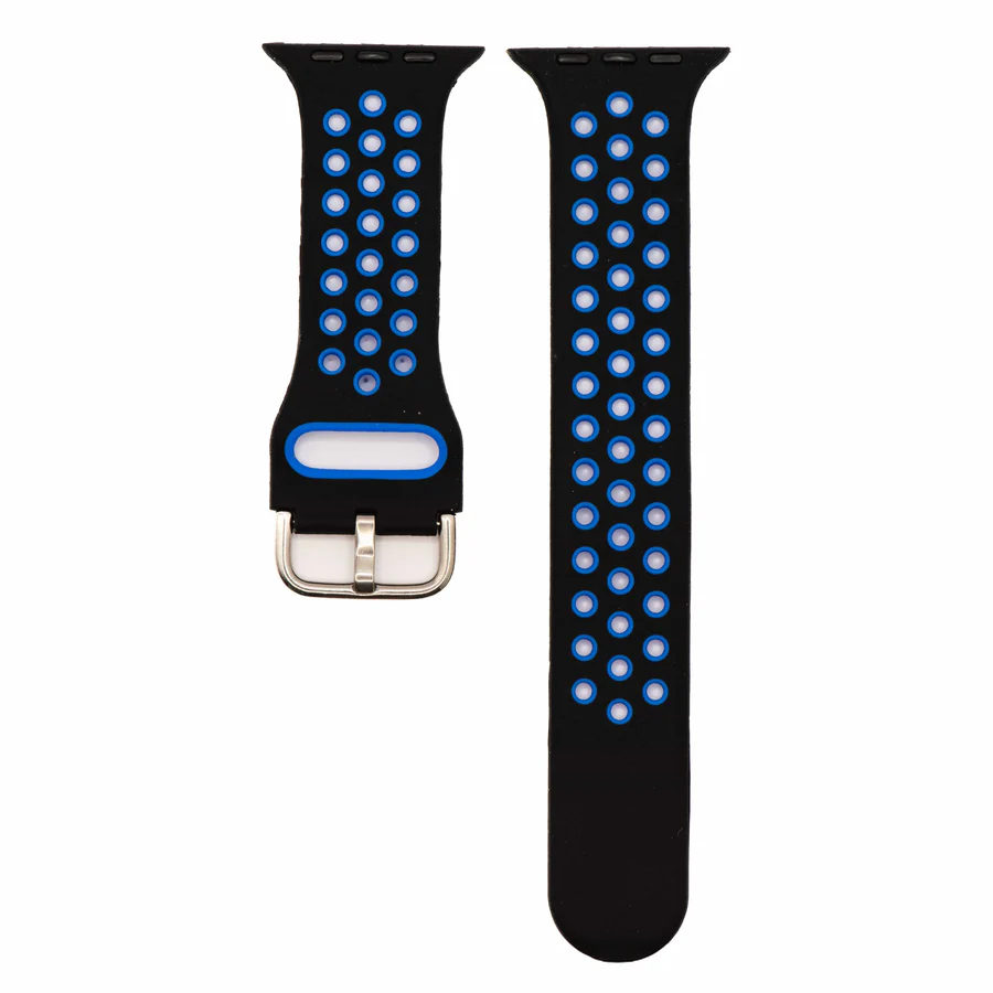 iW - 42MM Breathable Silicone Band Black/Blue