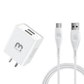 MyBat Pro 2-in-1 Travel Charger with 6ft Type-C USB Cable