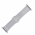 iWatch 42MM Breathable Silicone Band Silver/White