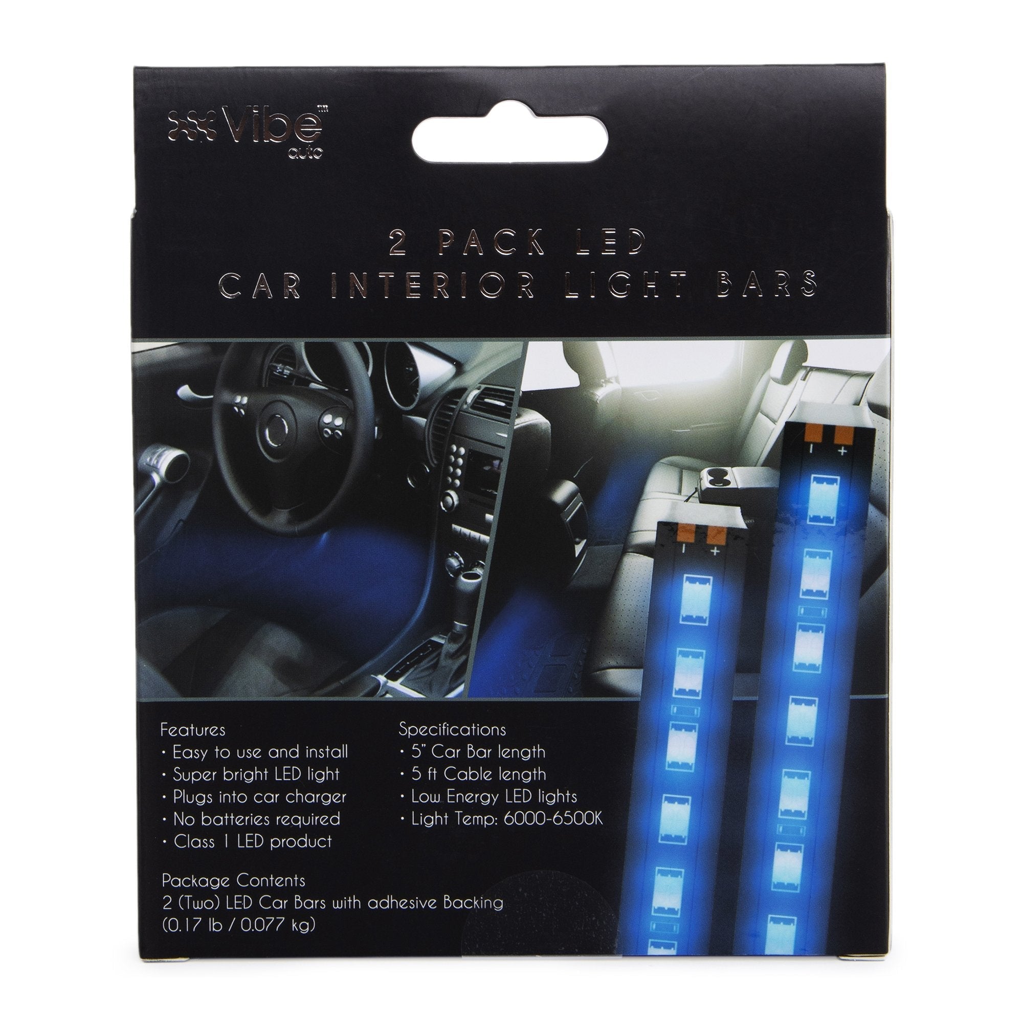 LED Car Interior Light Bars (Set of 2) - Blue