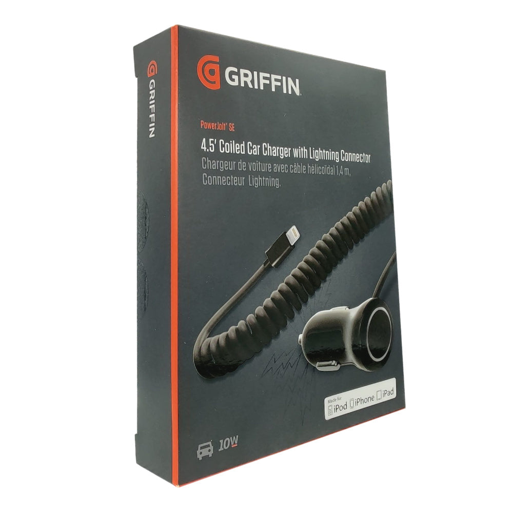 GR - (Apple MFi Certified) Coiled 10W Lightning Car Charger (1.4m)