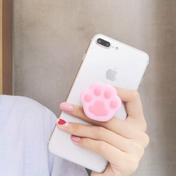 Pink Paw Pop Socket