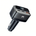 MB - Pro 105W 3-Port Fast Car Charger with Digital Display - Black