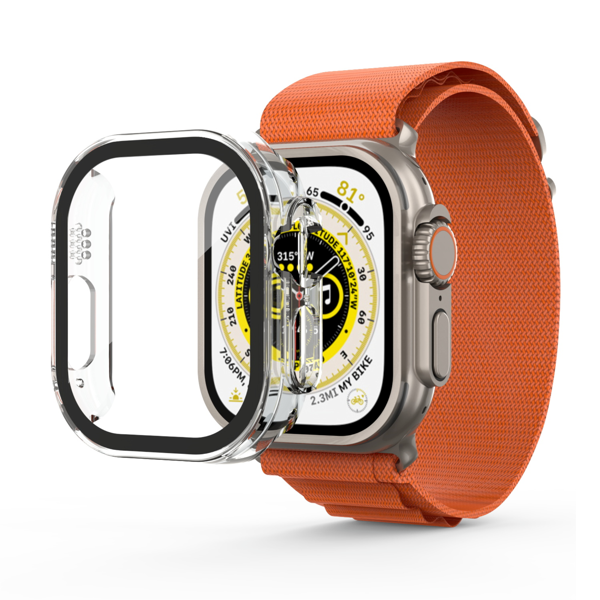 MB - Apple Watch Ultra 49MM Protector Case- Transparent Clear