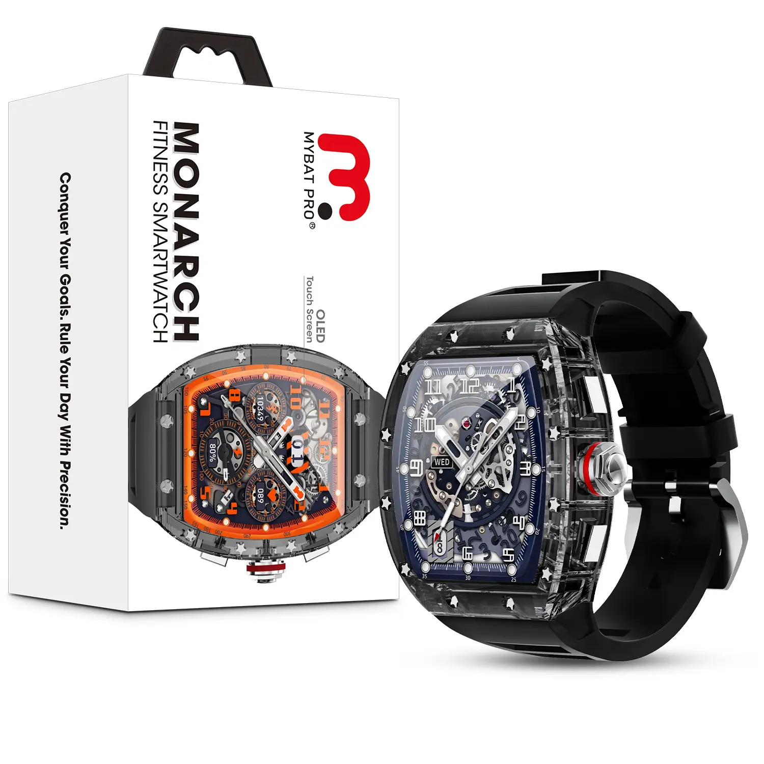 MB - Pro Monarch Fitness Smartwatch - Black