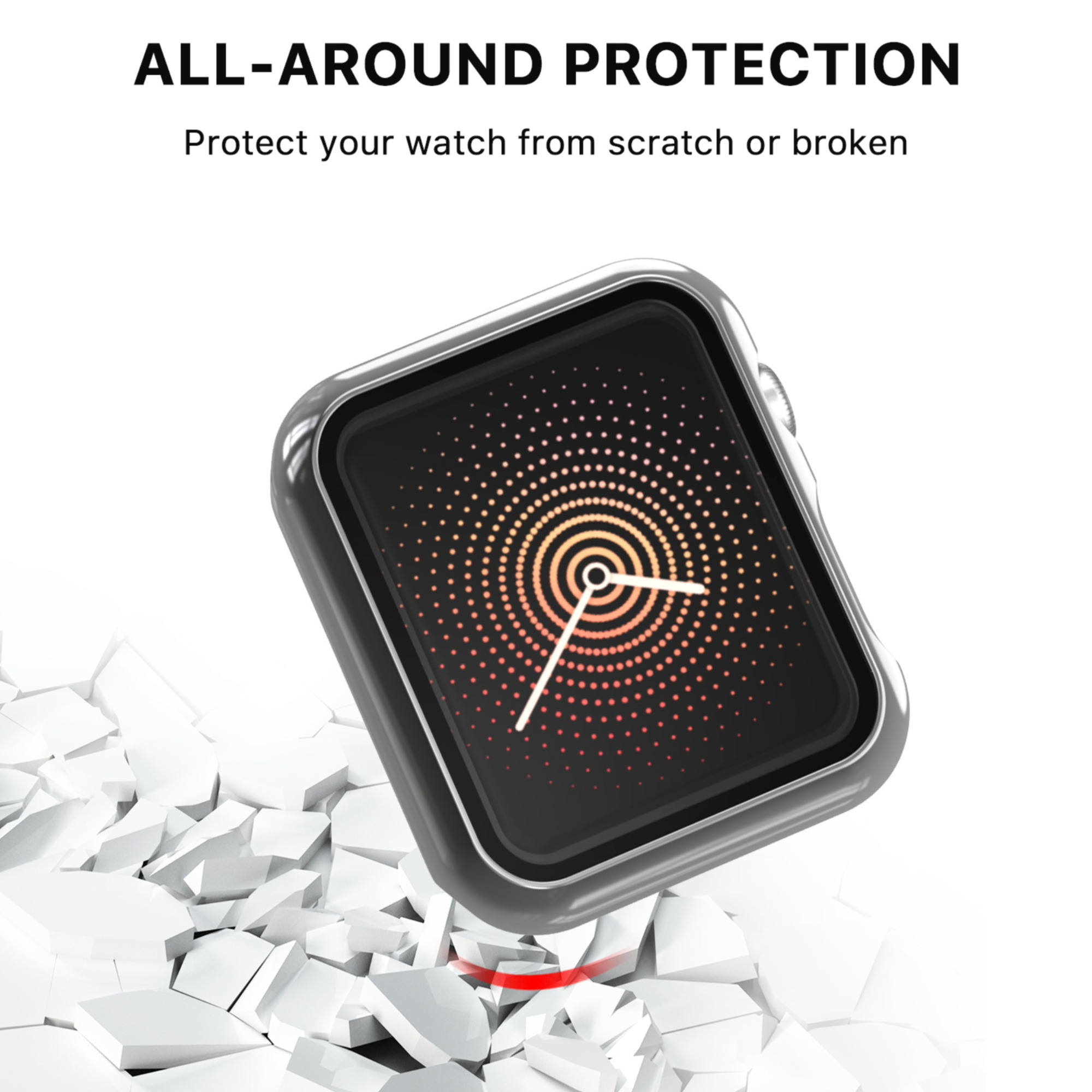 MB - Fusion Protector Case Apple Watch 41MM - Electroplated Silver
