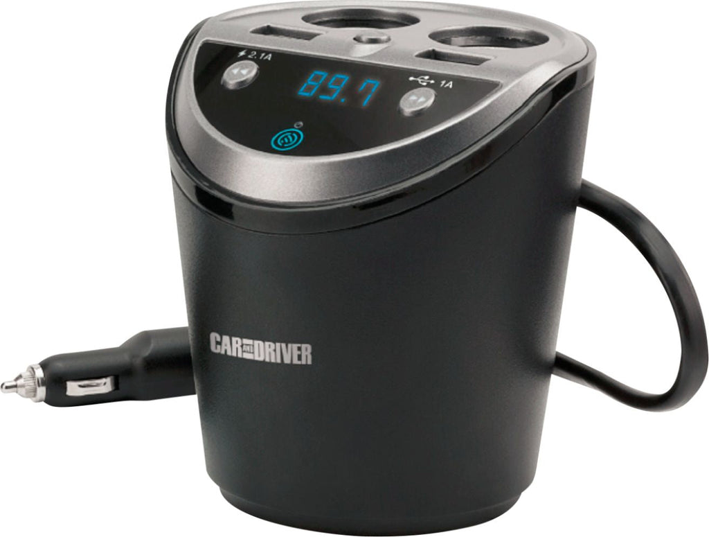 Car&Driver Car Power Station w/ 4 Charging Ports & FM Transmitter
