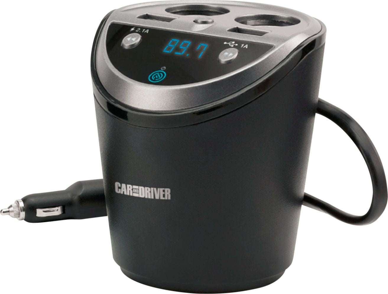 Car&Driver Car Power Station w/ 4 Charging Ports & FM Transmitter