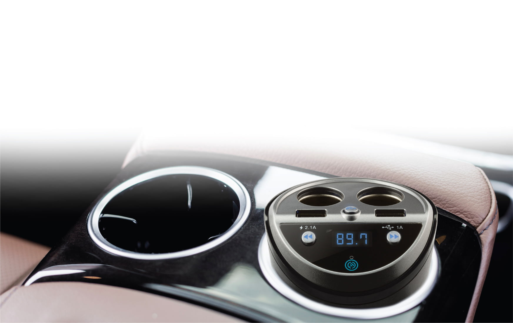 Car&Driver Car Power Station w/ 4 Charging Ports & FM Transmitter
