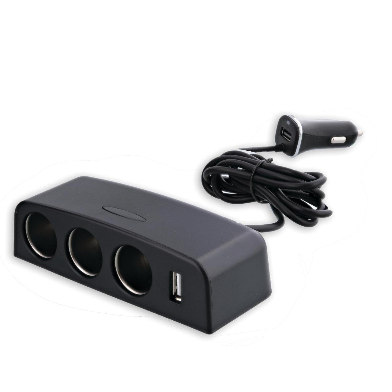 AA - 12V Car Power Station w/ 3 DC + 2 USB