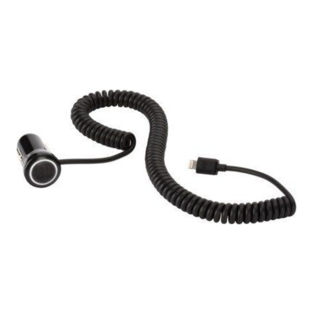 GR - (Apple MFi Certified) Coiled 10W Lightning Car Charger (1.4m)
