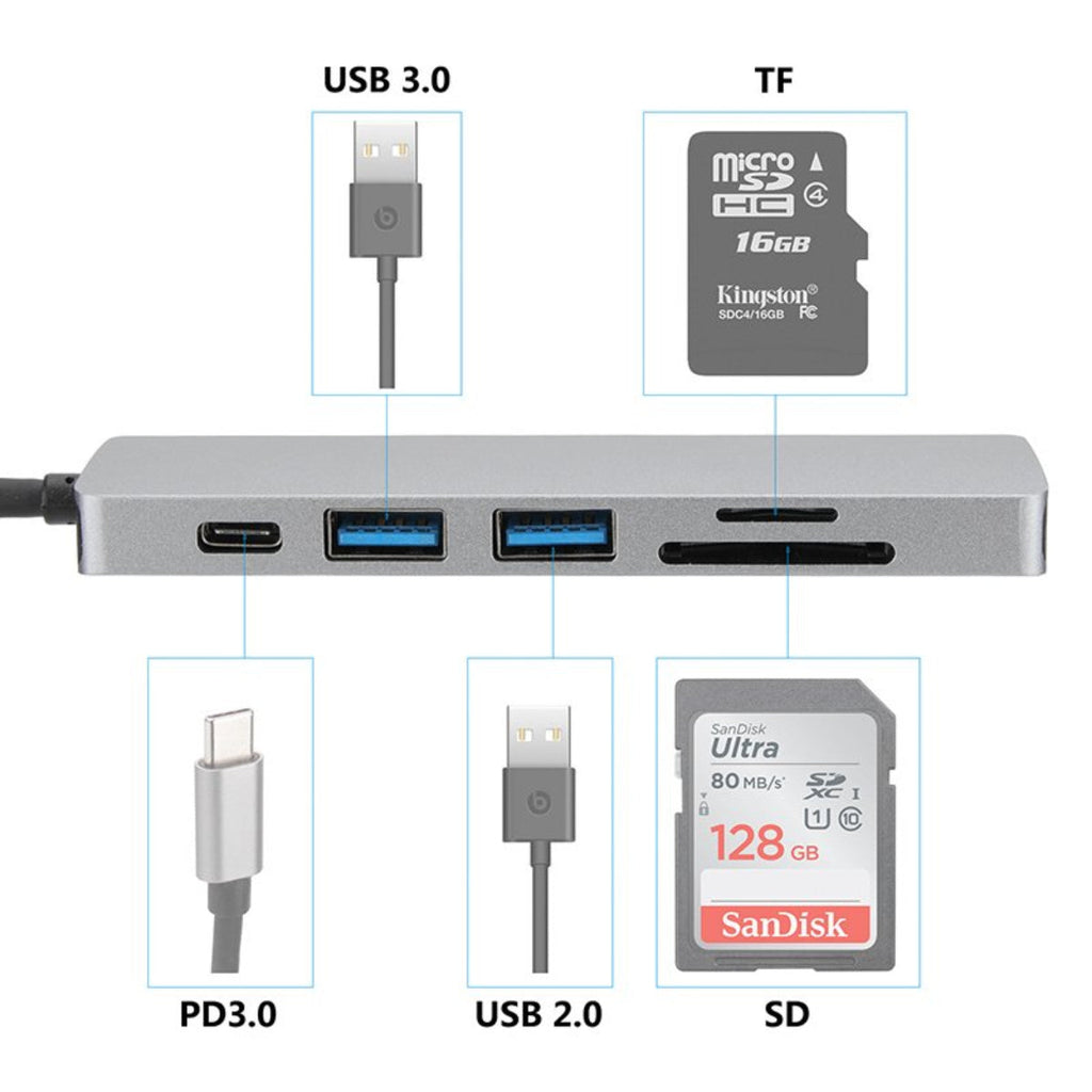 Type-C 6 in 1 Adapter (BYL-2010)