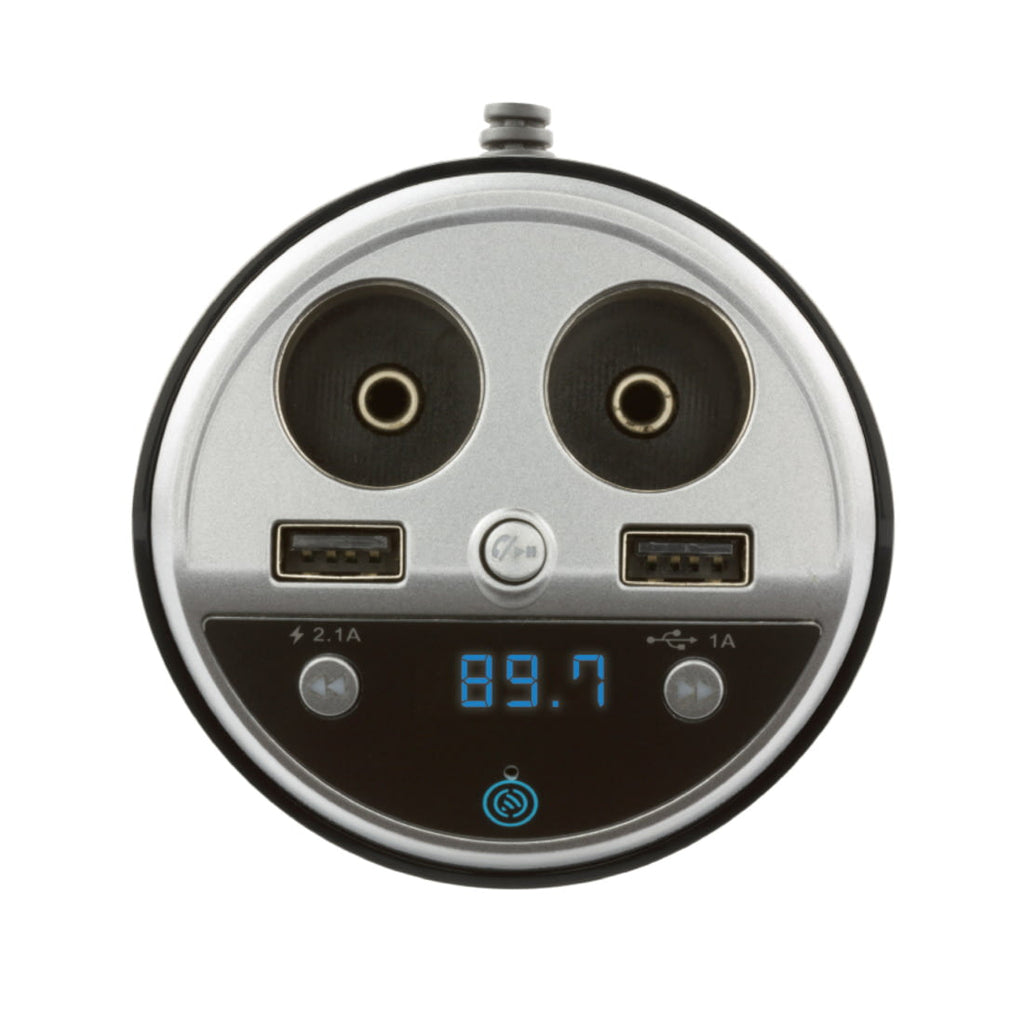 Car&Driver Car Power Station w/ 4 Charging Ports & FM Transmitter