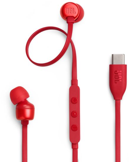 JBL - Tune 310C USB-C Earbuds Red