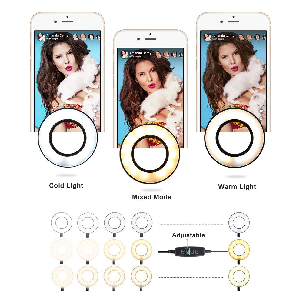 CW - Selfie Studio w/LED Ring Light & Universal Phone Holder
