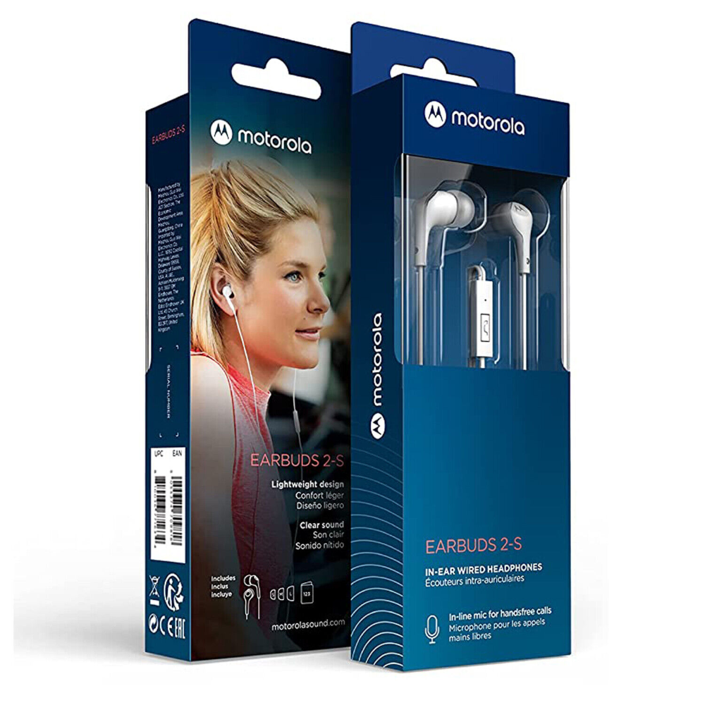MT - Earbuds 2-S In-Ear Headphones w/ Mic - White