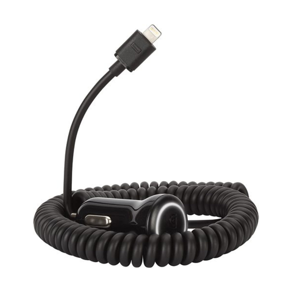 GR - (Apple MFi Certified) Coiled 10W Lightning Car Charger (1.4m)