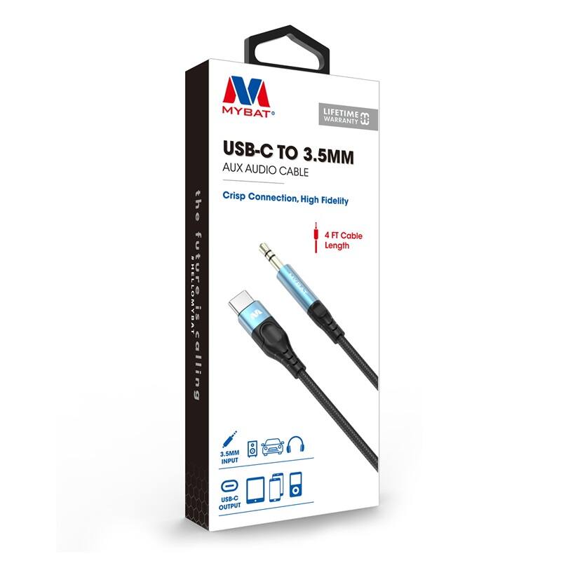 MB - USB-C to 3.5mm Male Audio Cable - 4FT - Black