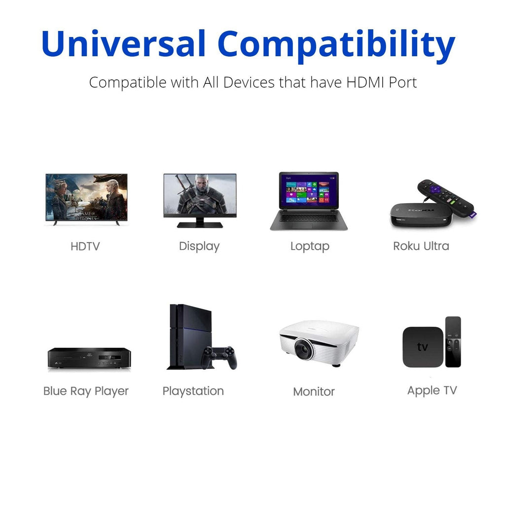 XT - 2160P Premium High Speed 25FT (7.6M) HDMI Cable