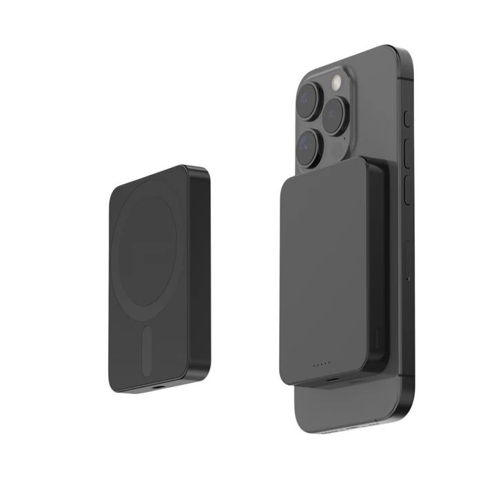 IC - M3 Mini Power Bank 5000mAH - MAGNETIC WIRELESS FAST CHARGE - Black