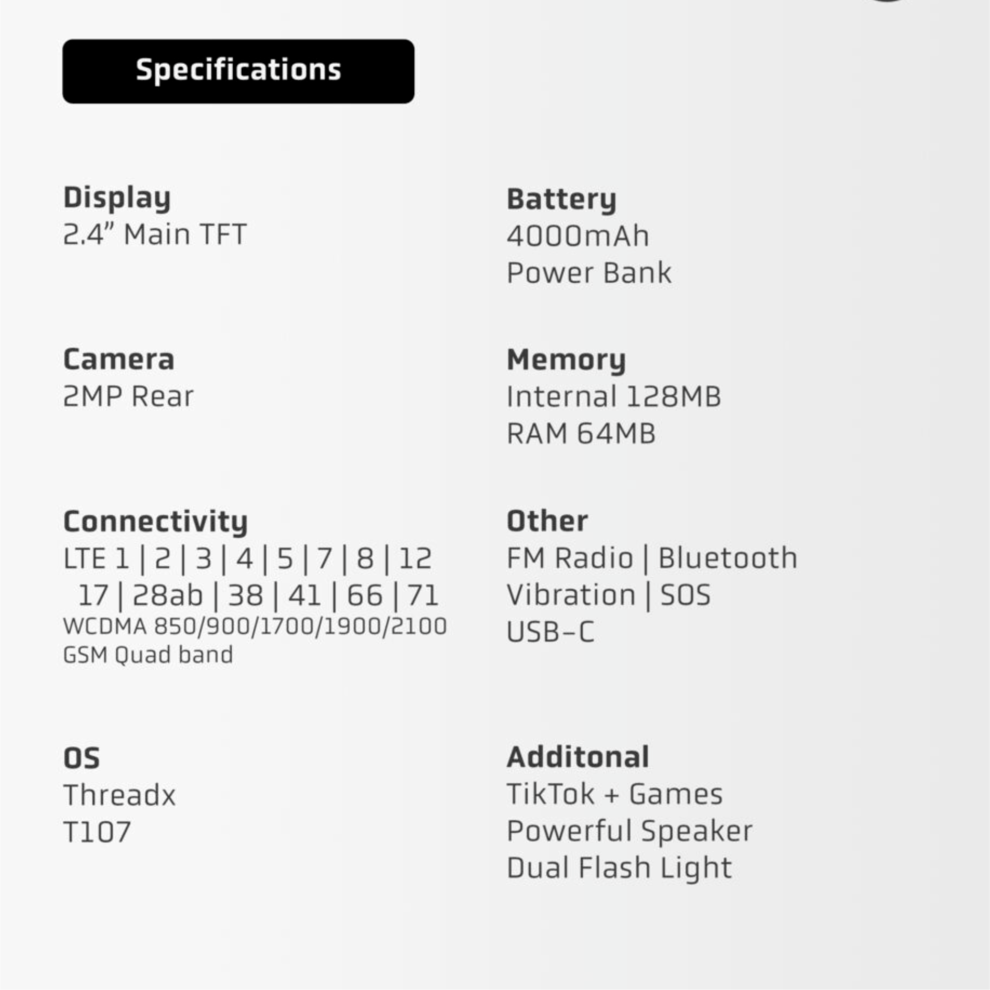 MaxWest Ranger 4G-128MB-Black-DUOS