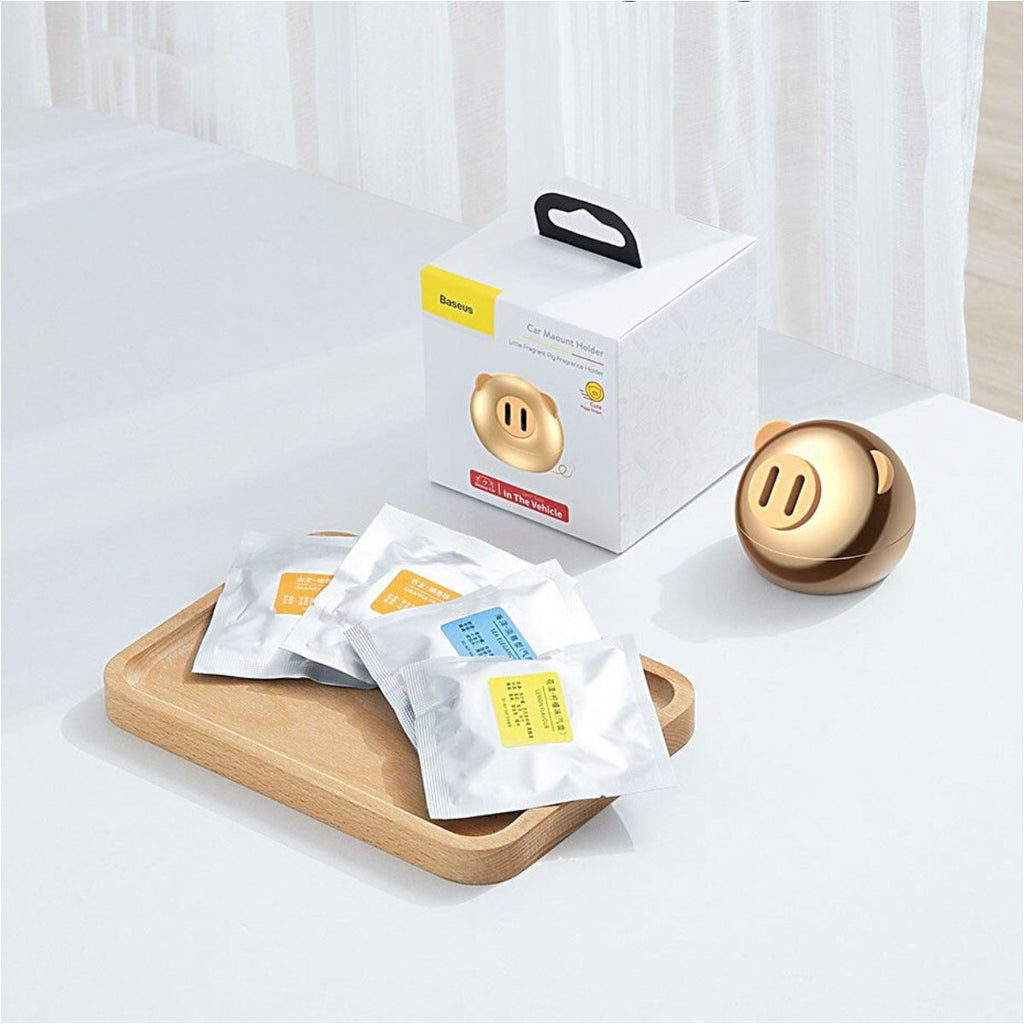 BS - Little Fragrant Pig Fragrance Holder - Gold