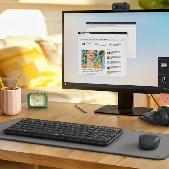 LT - MK250 Compact Wireless Keyboard & Mouse Combo Black