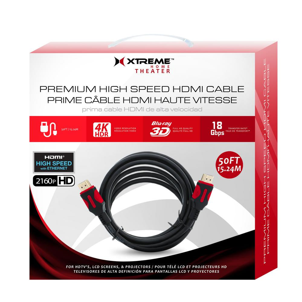XT - 2160P Premium High Speed 25FT (7.6M) HDMI Cable