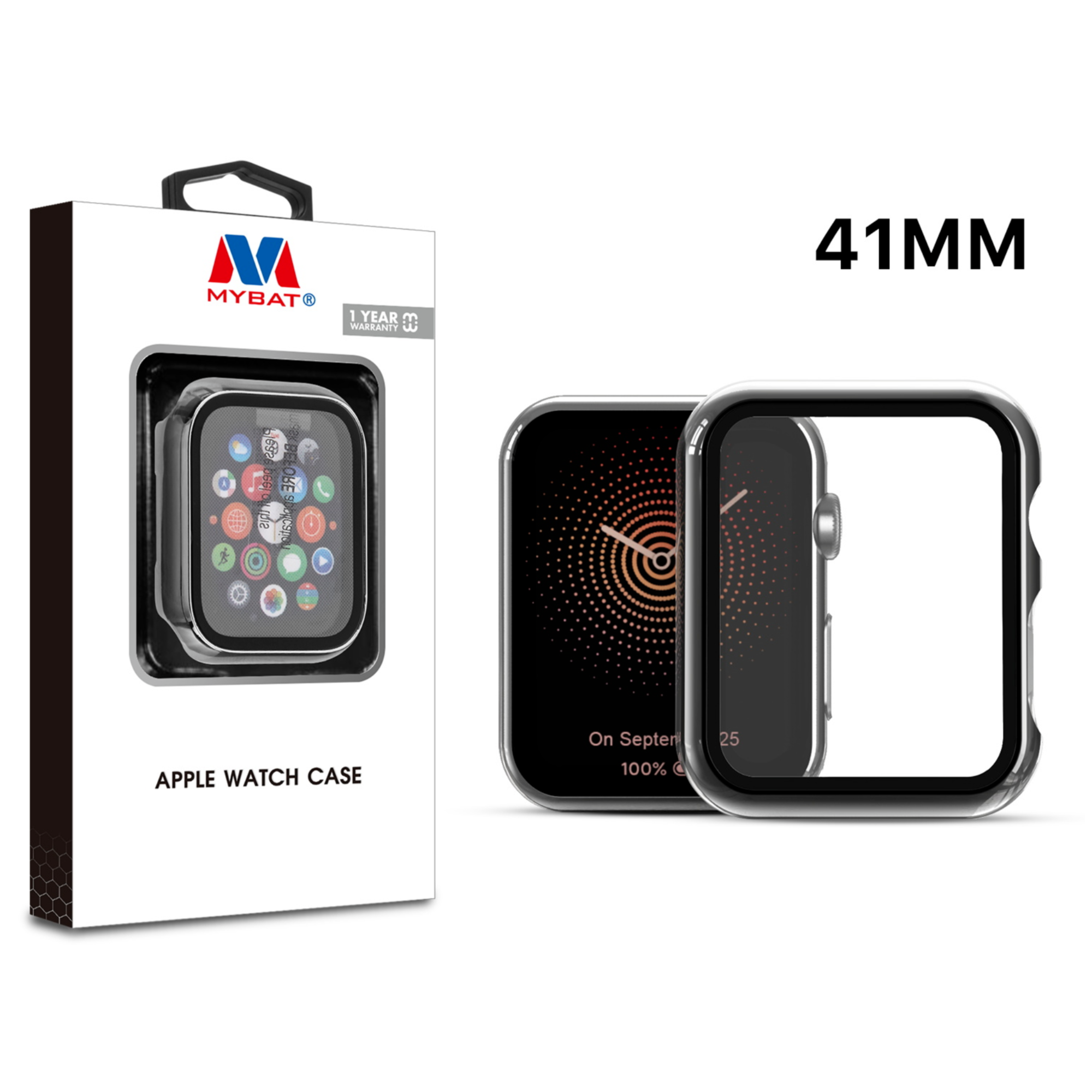 MB - Fusion Protector Case Apple Watch 41MM - Electroplated Silver