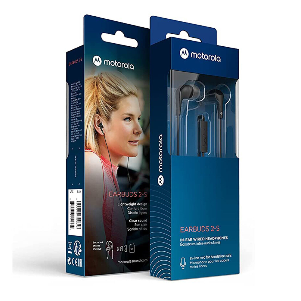 MT - Earbuds 2-S In-Ear Headphones w/ Mic - Black