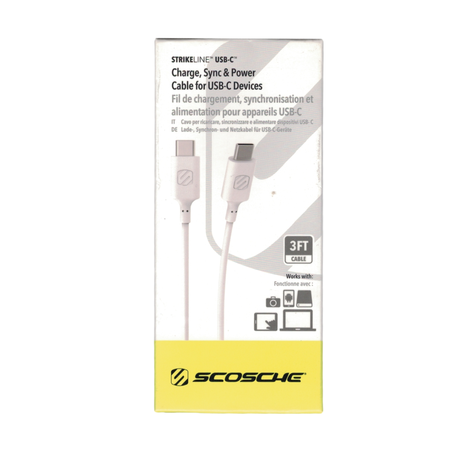 SS - Strikeline USB-C to USB-C 3FT Cable
