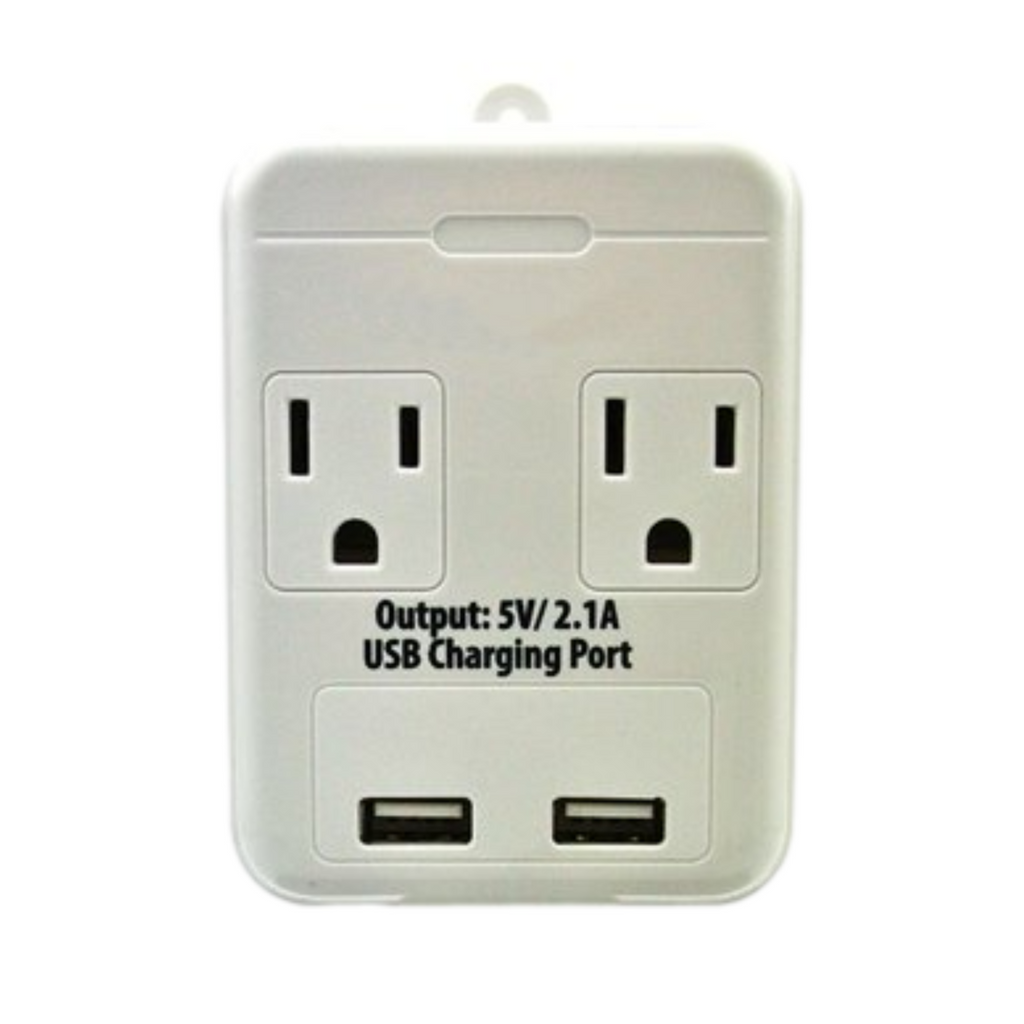 XT - 2 Outlet Wall Tap W/ Dual USB