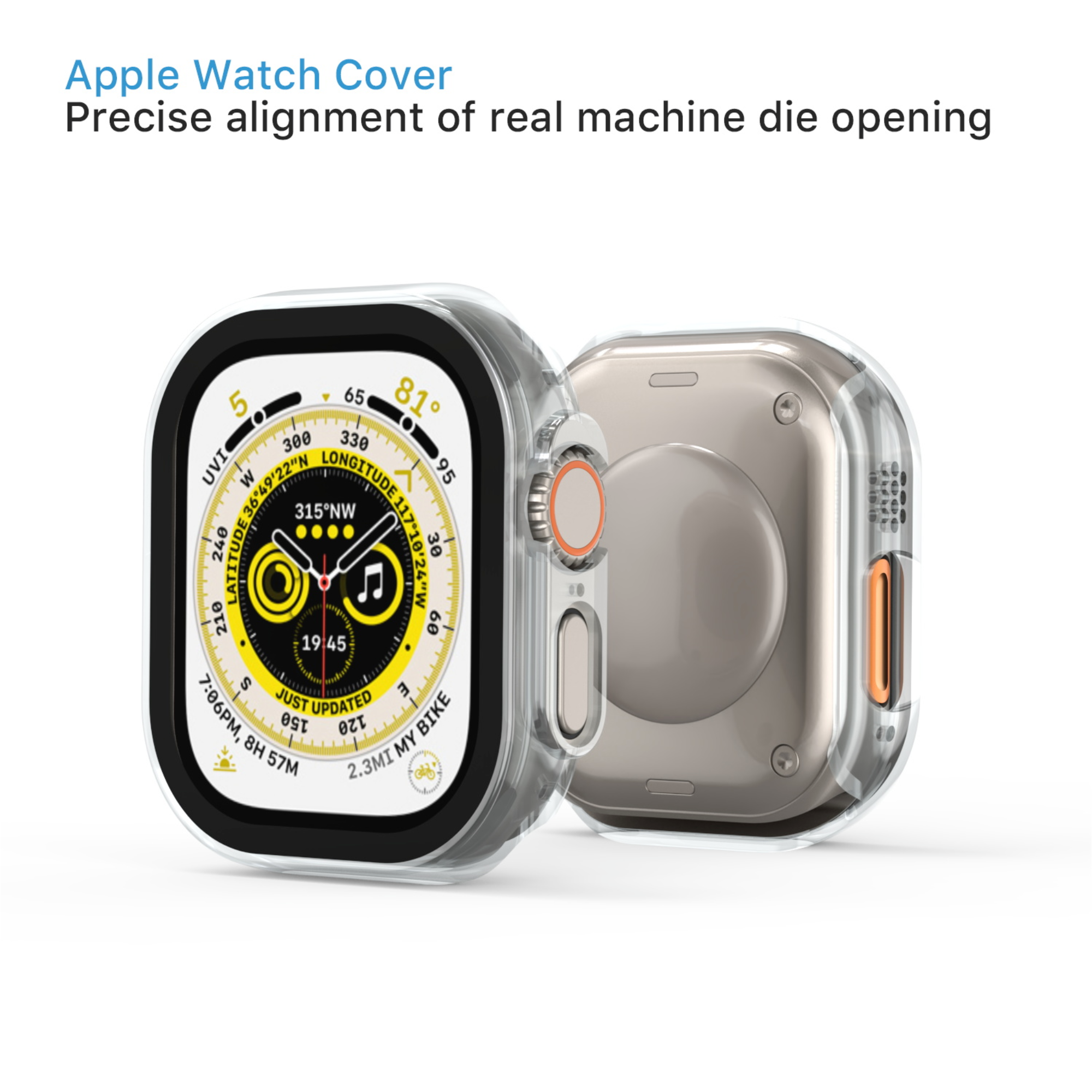 MB - Apple Watch Ultra 49MM Protector Case- Transparent Clear