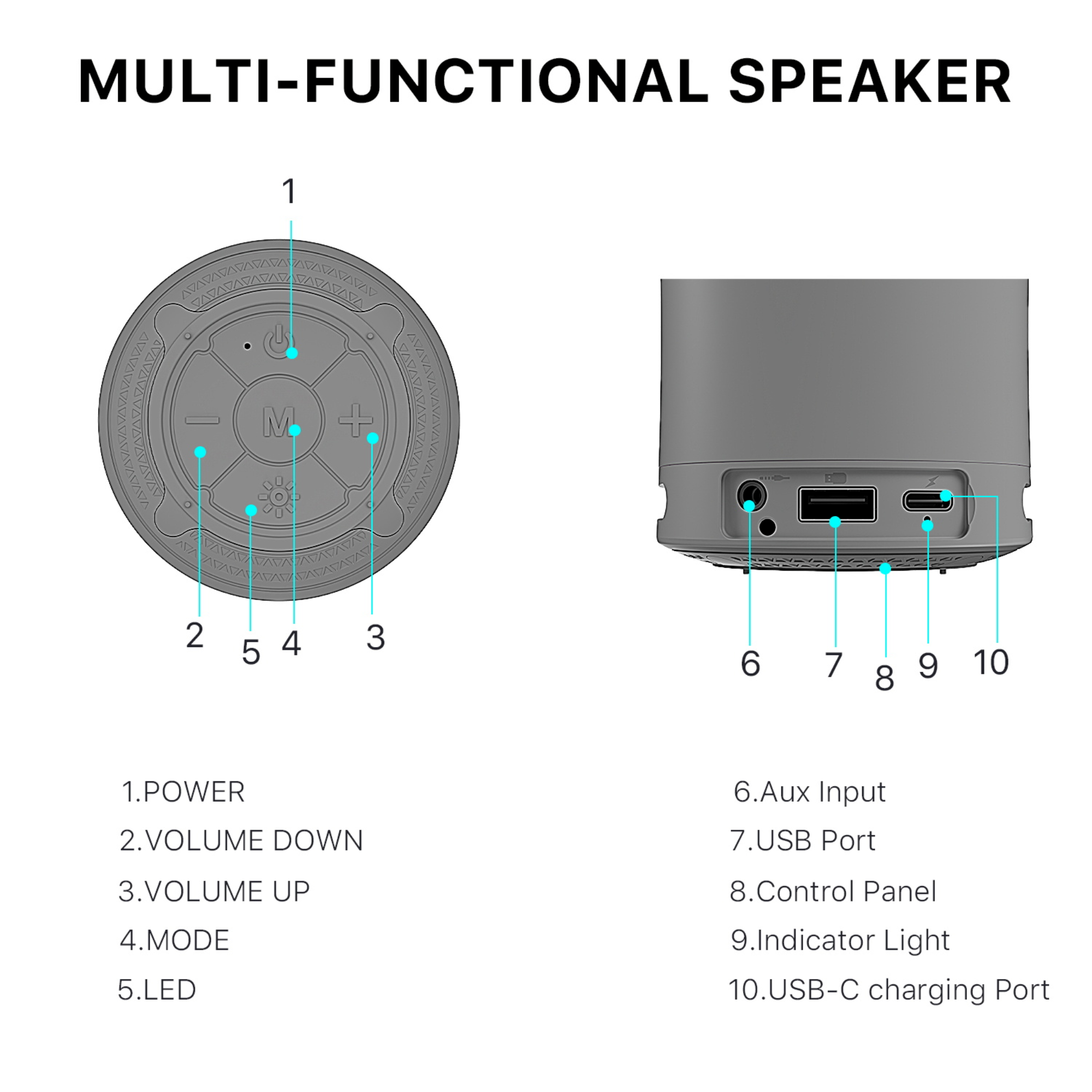 MB - PEBBLE Bluetooth Speaker - Gray