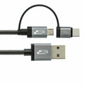 BKT-PwrRev MicroUSB Cable w/USB-C Adapter (1M)