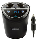 Car&Driver Car Power Station w/ 4 Charging Ports & FM Transmitter