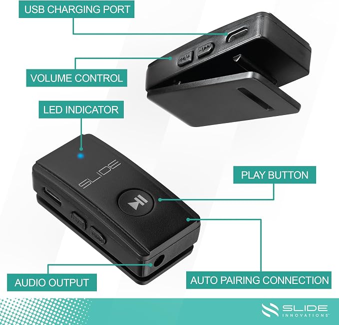 Slide Rechargeable BT Wireless Mic