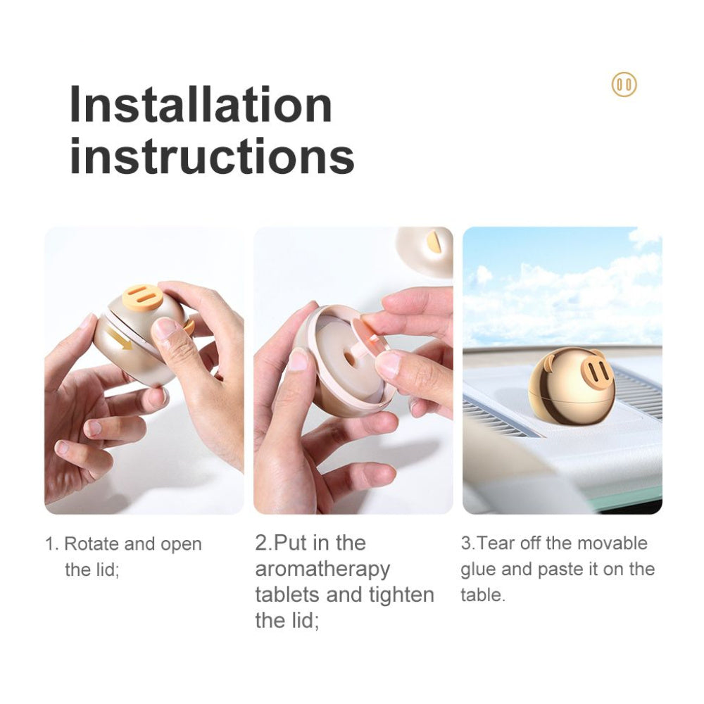 BS - Little Fragrant Pig Fragrance Holder - Gold