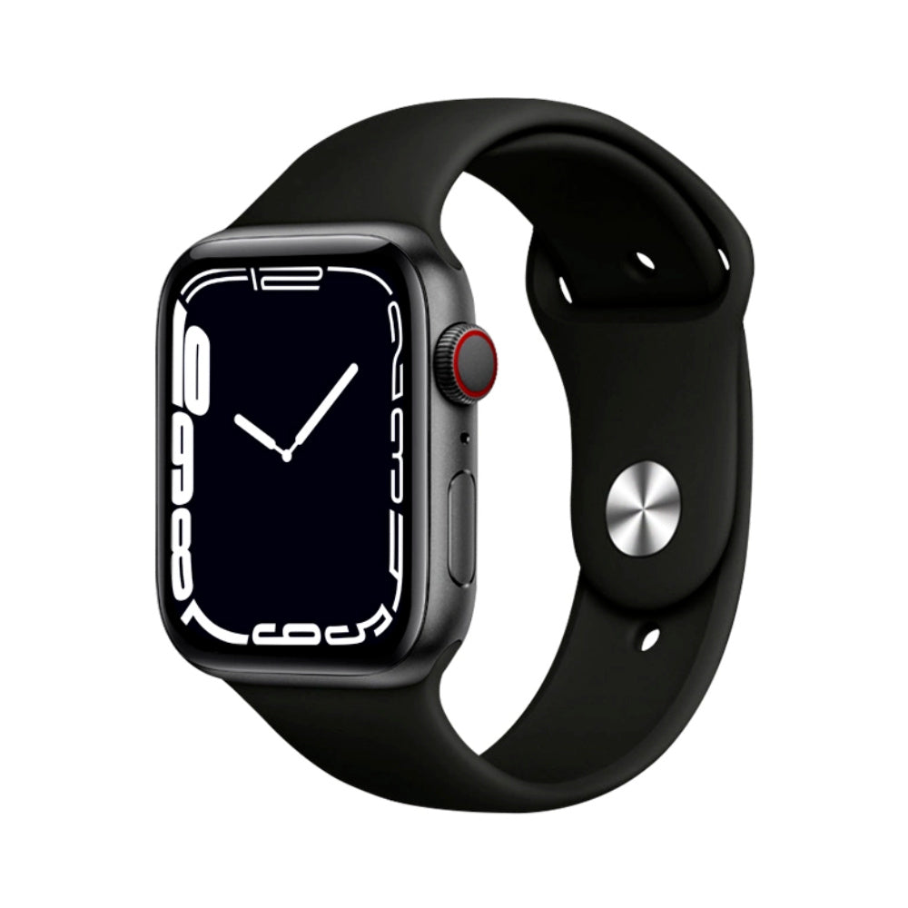 GS7 Max Smart Watch 45mm Aluminum Case - Black