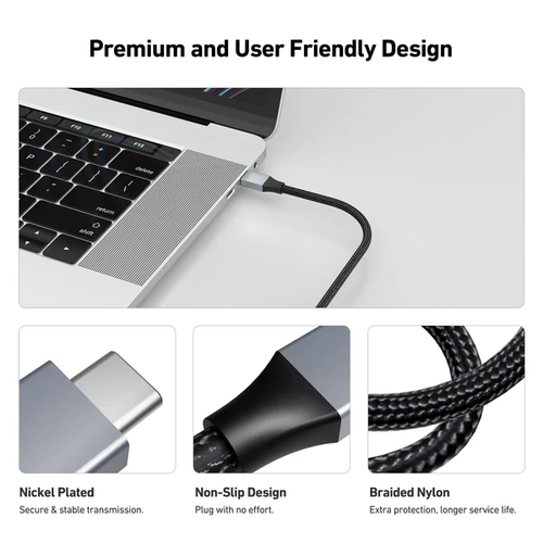 BF - USB C to HDMI 6 Feet Cable 4k Nylon Braided Thunderbolt 3/4