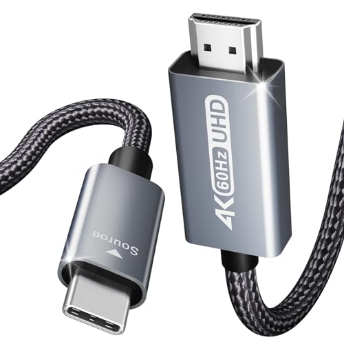 BF - USB C to HDMI 6 Feet Cable 4k Nylon Braided Thunderbolt 3/4