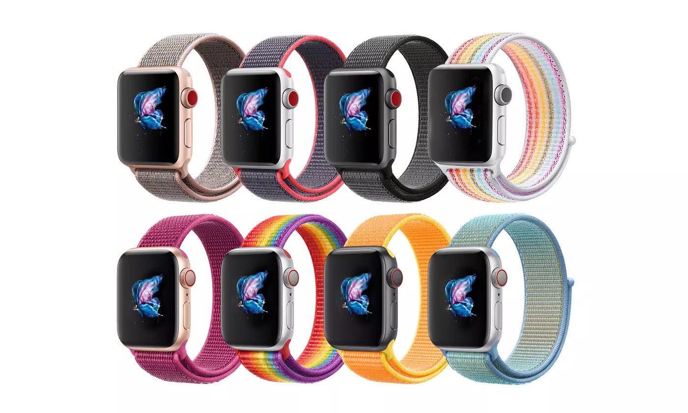 iWatch Woven Nylon Sport Band (42/44 mm) - Pink/Orange